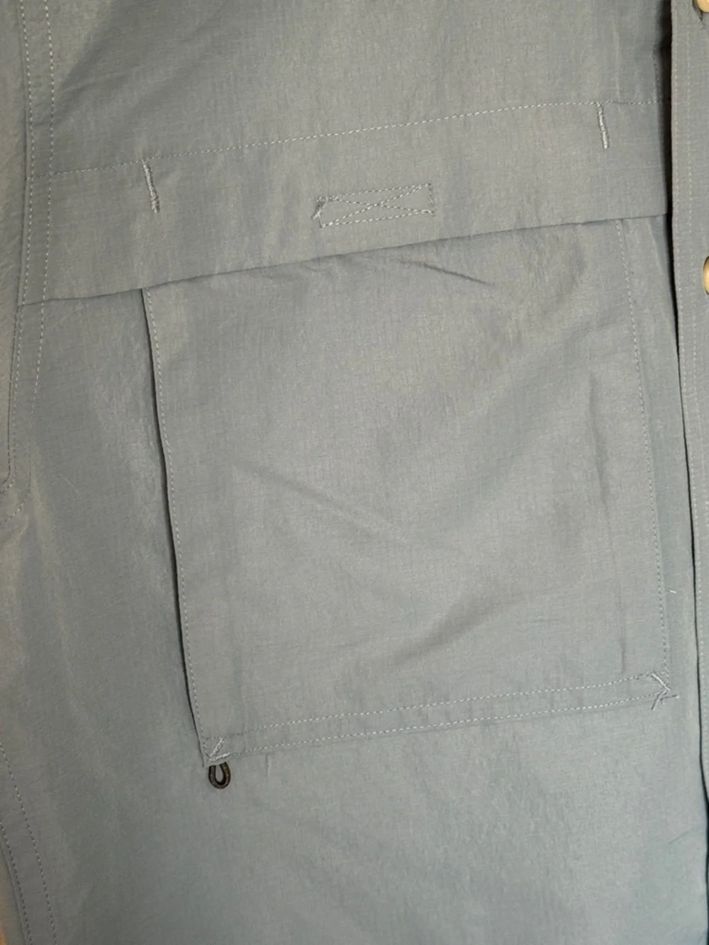Eddie Bauer Rainier Ripstop Short-Sleeve Button-Down Shirt -Chambray Blue, Small - Picture 4 of 10